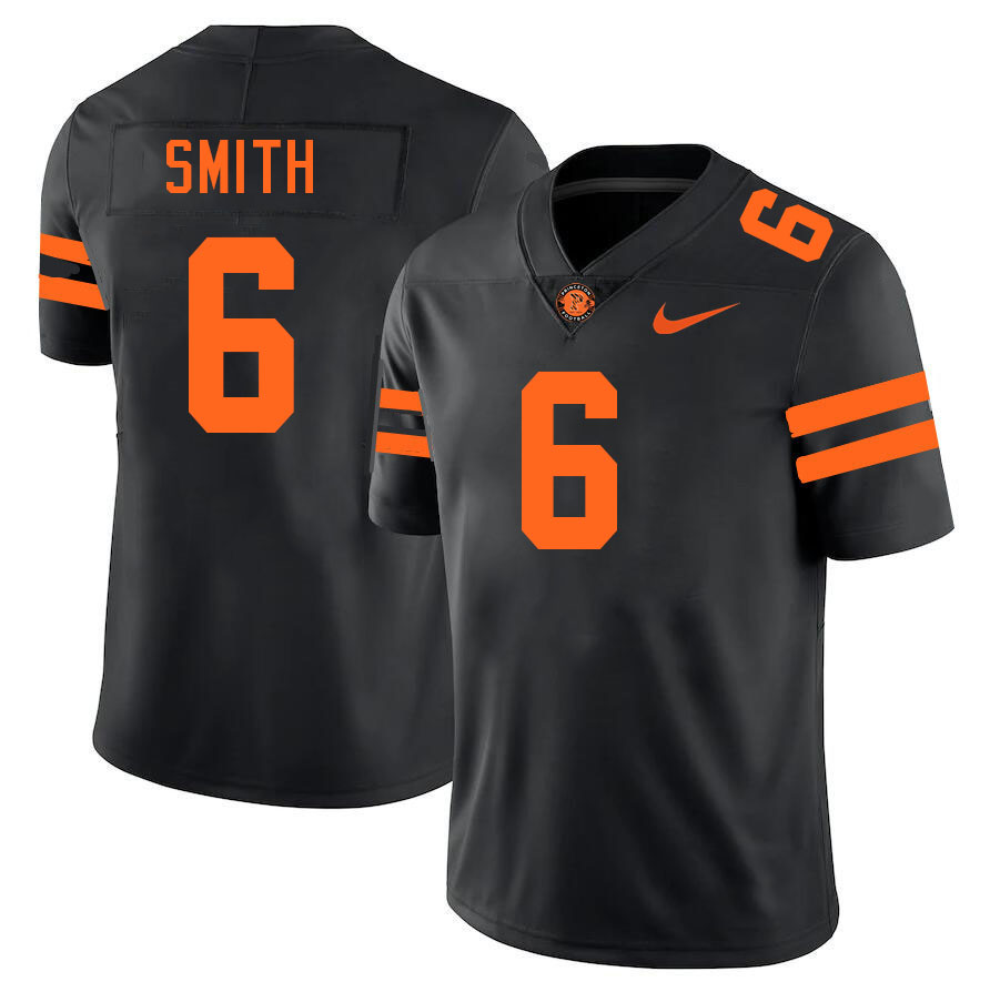 Princeton Tigers #6 West Smith College Football Jerseys,Uniforms Stitched-Black
